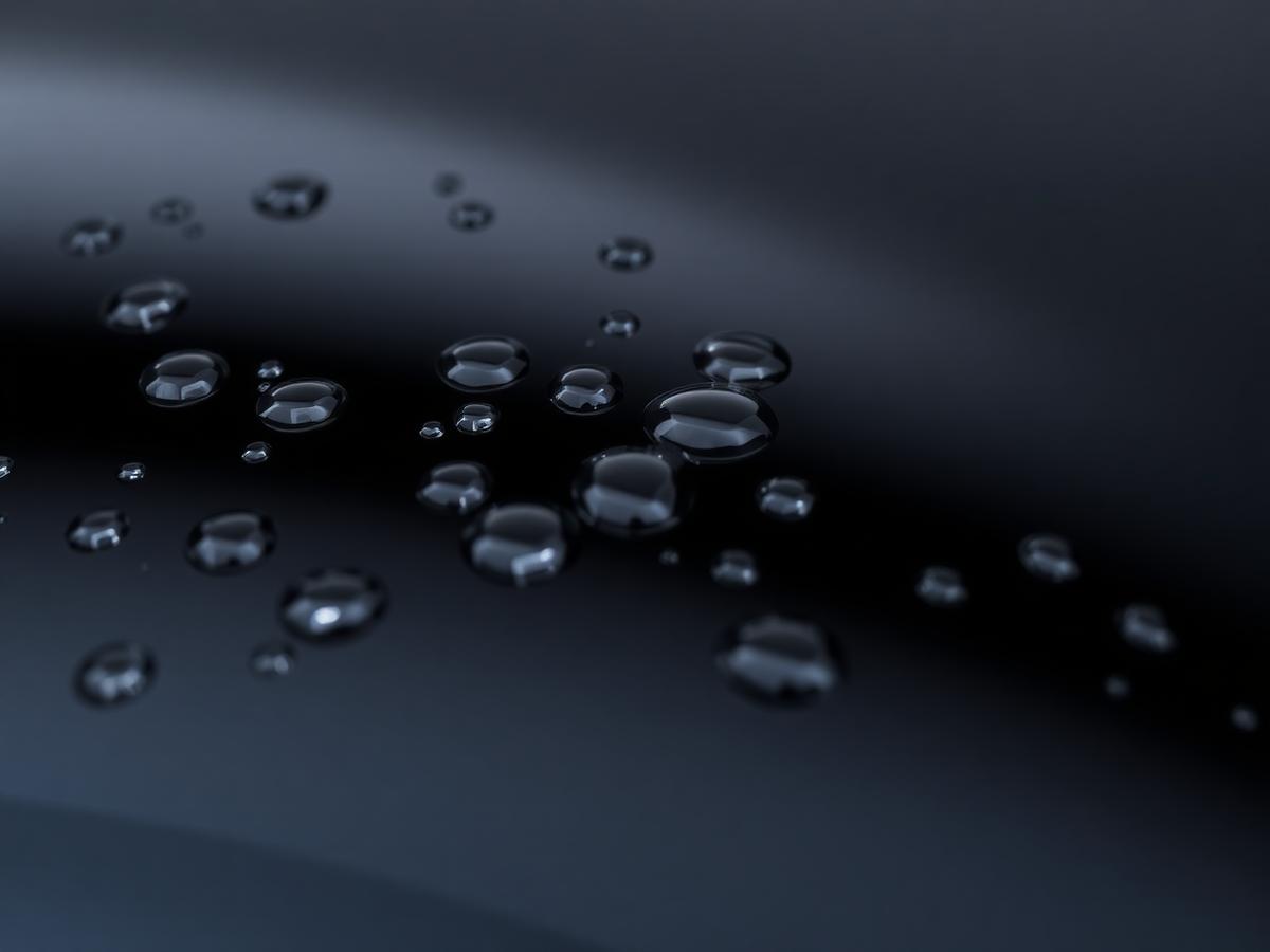 Hydrophobic water beading on ceramic-coated paint