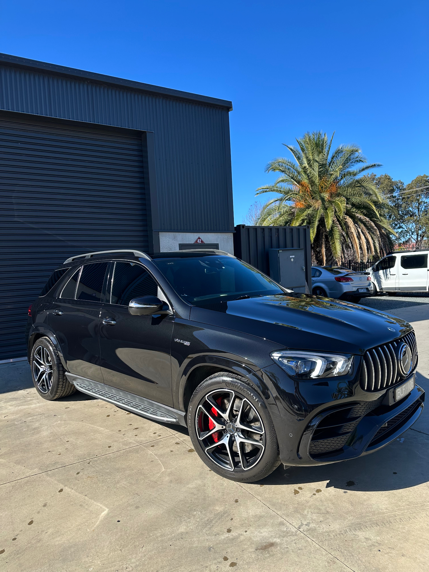 Black Mercedes AMG SUV after gloss enhancement